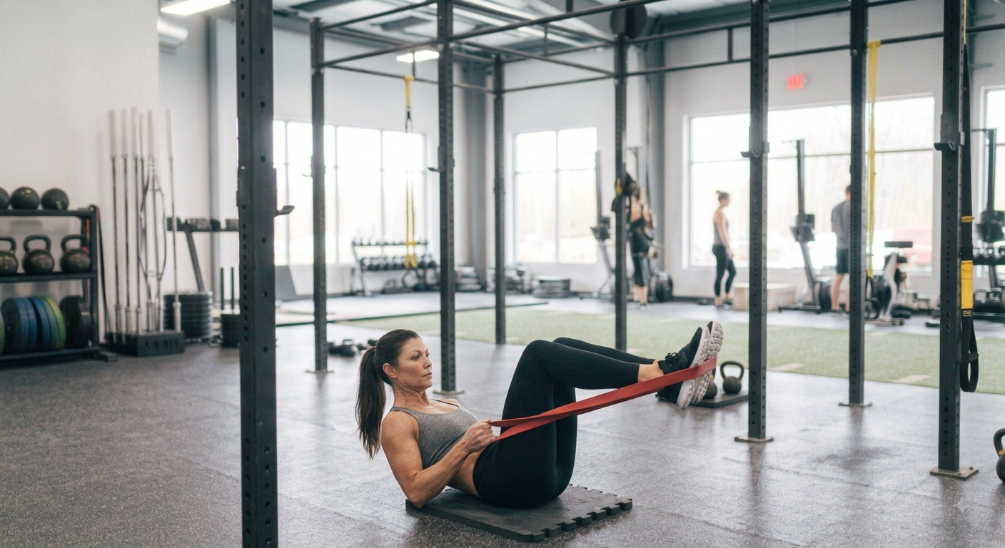 Banded Leg Press Using Resistance Band