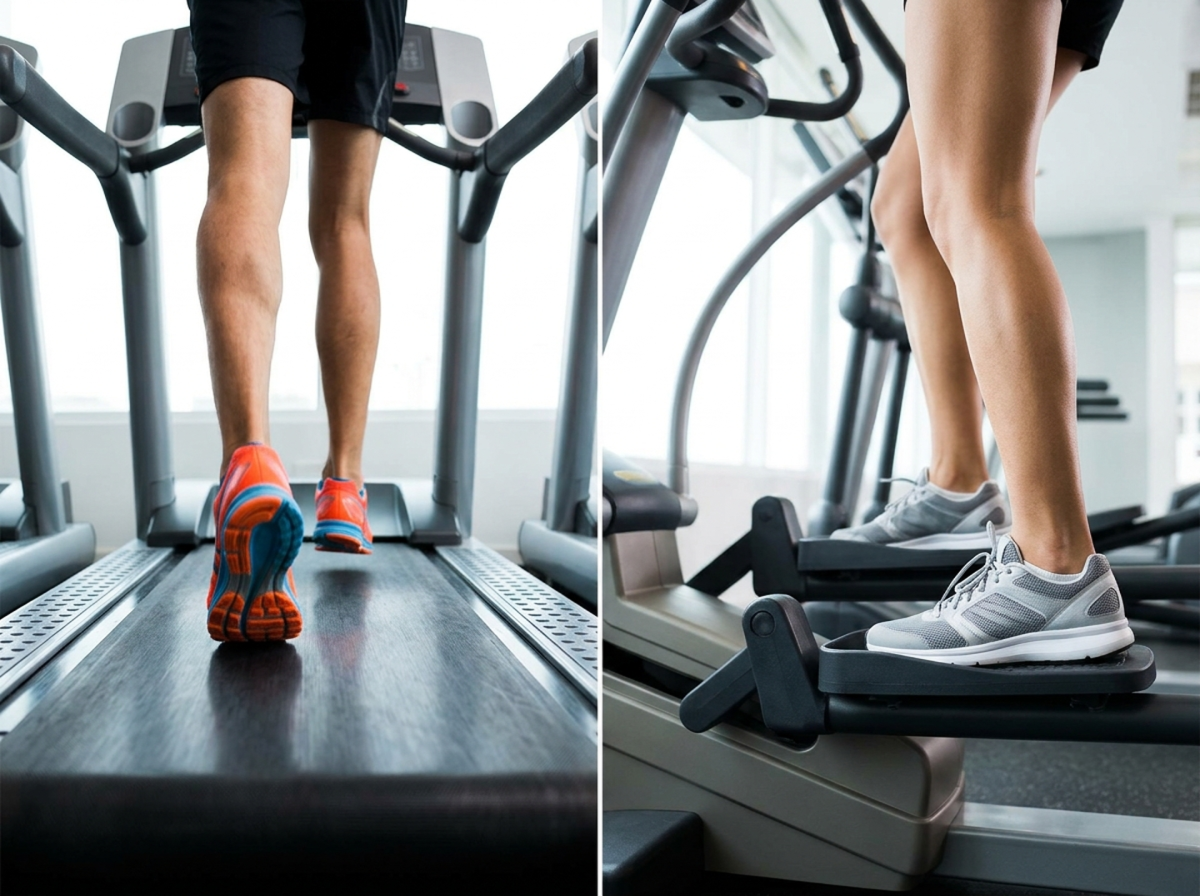 treadmill and cross trainer
